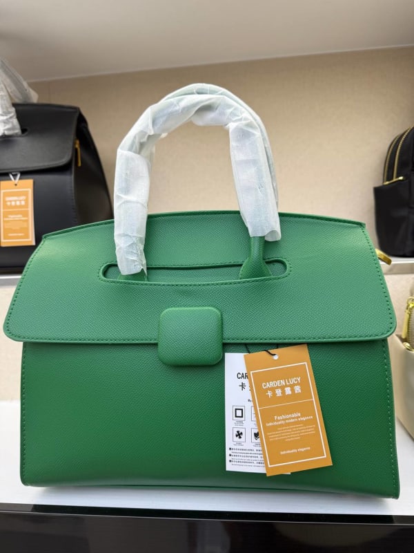 Chic Green Carden Lucy Top Handle Flap Handbag