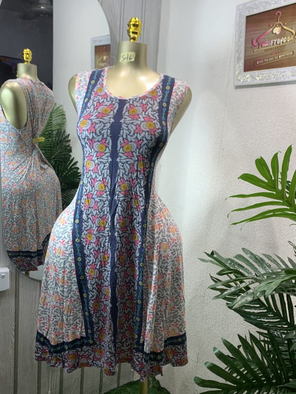 Boho Floral Sleeveless A-Line Mini Dress