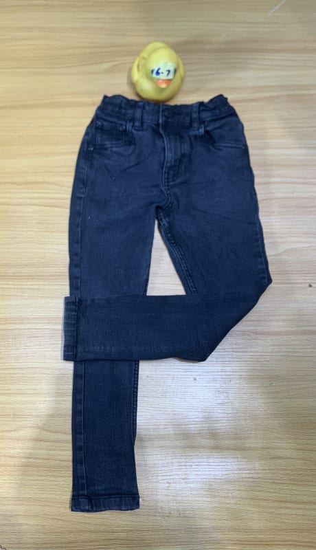 Kids' Dark Wash Slim Fit Jeans - Elastic Waist Denim