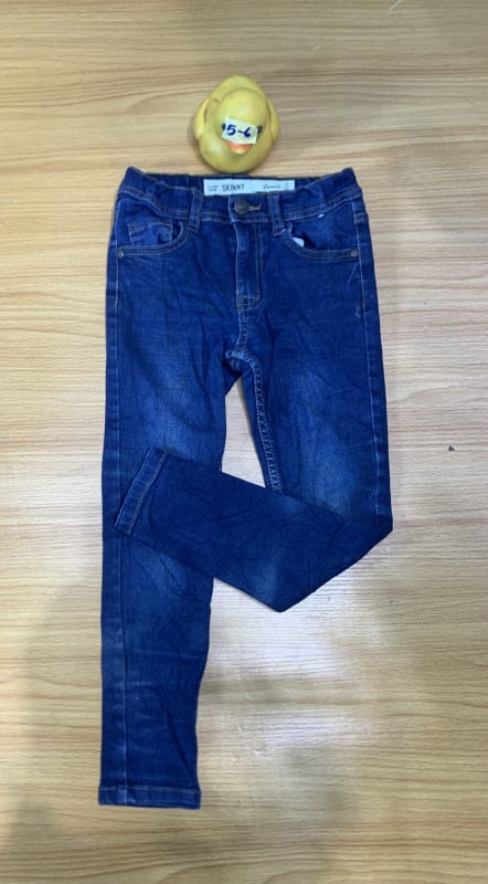Kids Dark Blue Skinny Denim Jeans - Age 5-6