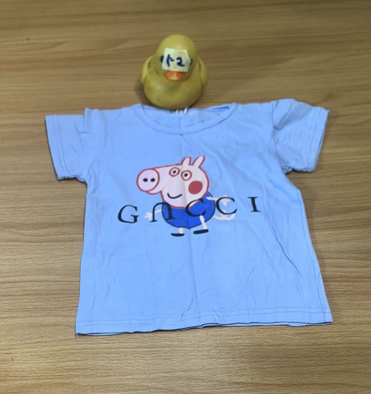 Kids Peppa Pig GAOCI Light Blue Short Sleeve T-Shirt