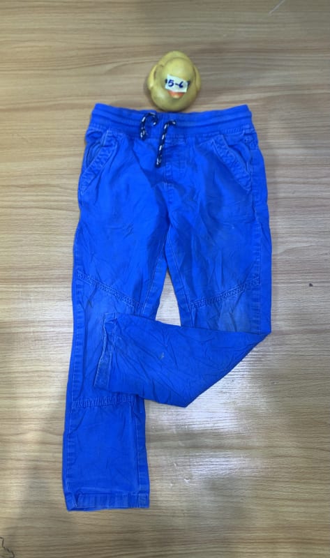 Bright Blue Kids Casual Jogger Pants with Drawstring