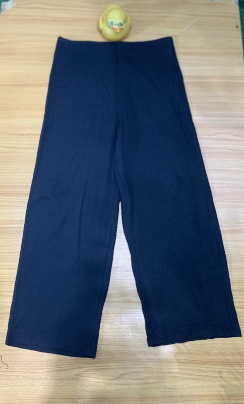 Women's Navy Wide Leg Pants - Casual Comfy Trousers