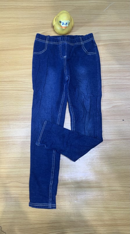 Kids' Blue Denim Style Stretch Jeggings