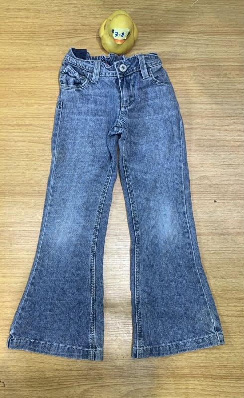 Kids' Blue Bootcut Denim Jeans (Size 7-8)