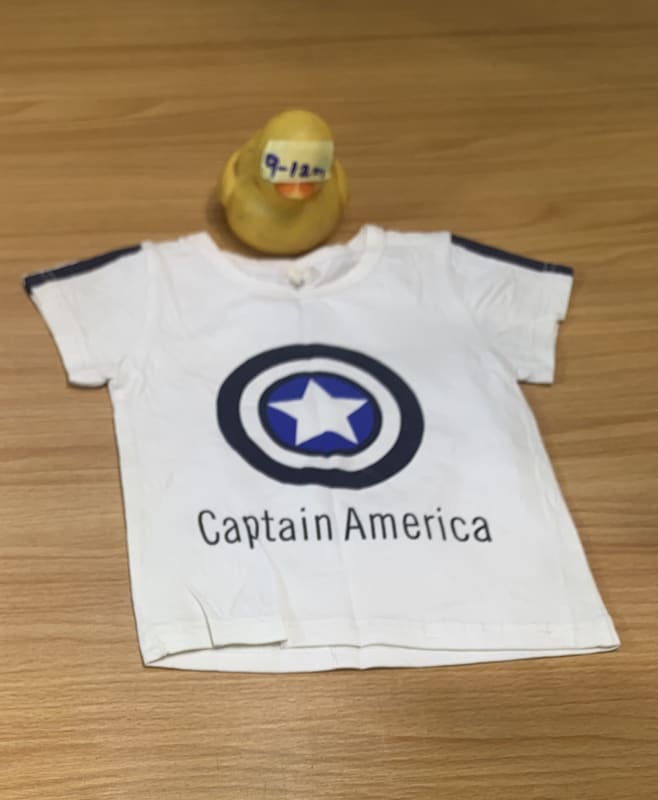 Captain America Baby Tee - Marvel Superhero - 9-12M