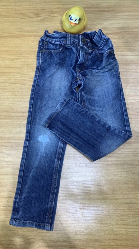 Kids Distressed Blue Denim Jeans