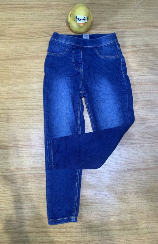 Kids' Dark Blue Stretch Denim Jeggings - Soft & Comfy