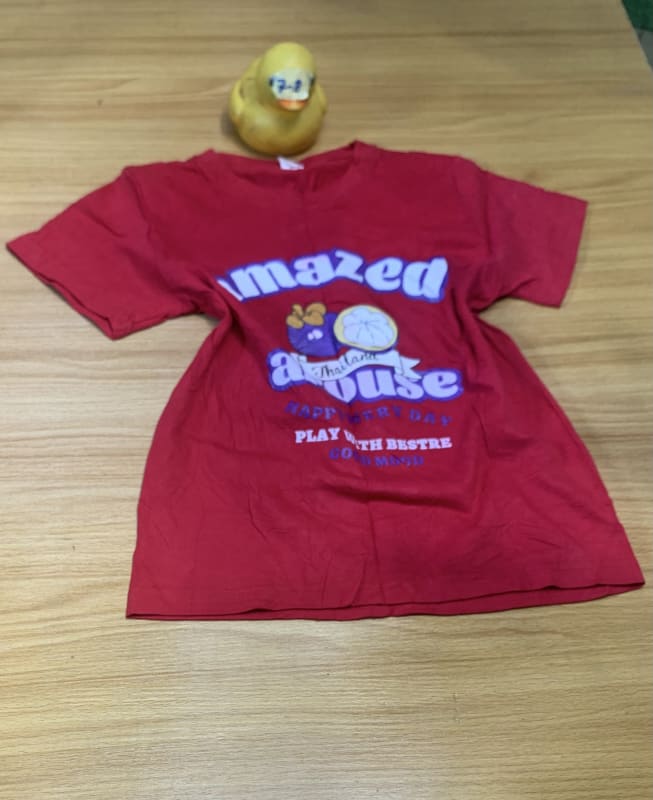 Red 'Mazed A House' Graphic T-Shirt | Casual Cotton Tee