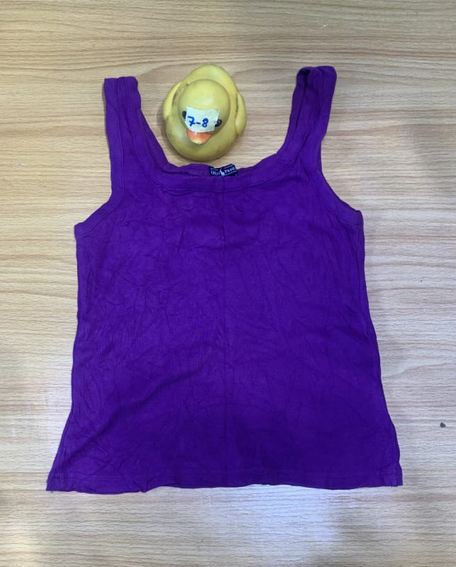 Vibrant Purple Ribbed Knit Tank Top - Women's Casual Sleeveless