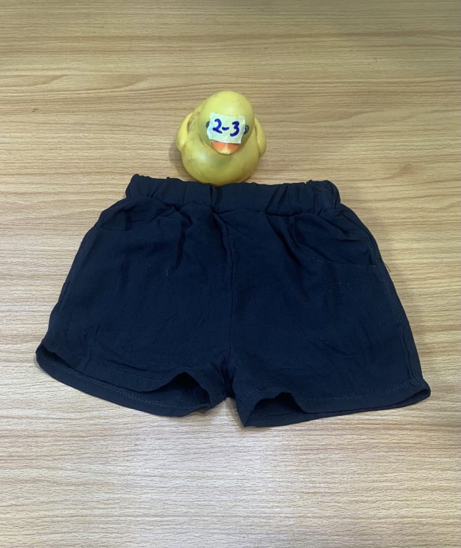 Kids' Comfy Navy Elastic Waist Shorts (2-3Y)