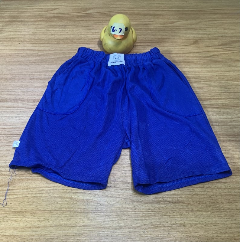Kids' Royal Blue Casual Shorts w/ Pockets - Ages 6-7