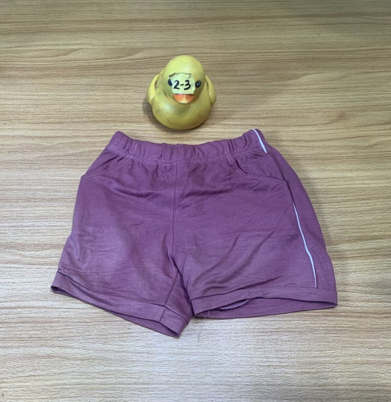 Toddler Mauve Play Shorts - Comfy Elastic Waist (2-3 Years)