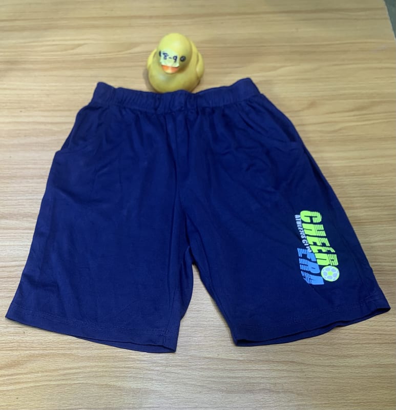 Kids' Navy Blue Elastic Waist Athletic Shorts