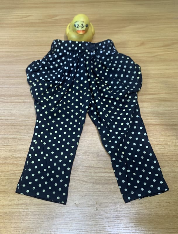 Kids Black Polka Dot Comfy Pants - Relaxed Fit Playwear