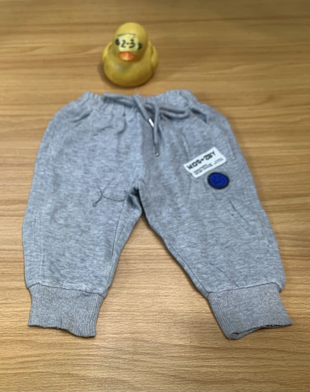 Comfy Kids Grey Joggers | Toddler Ribbed Ankle Sweatpants