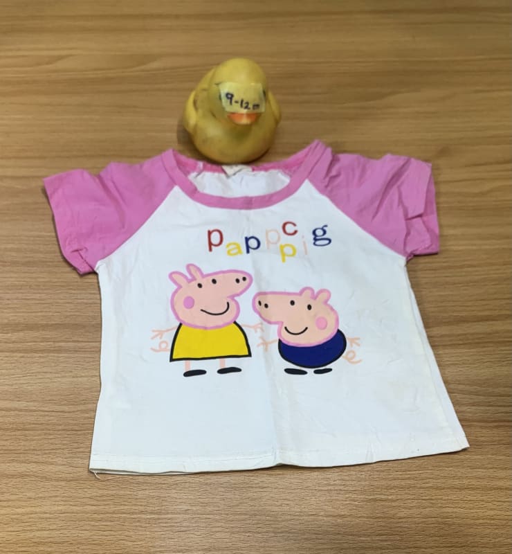 Peppa Pig Toddler T-Shirt - Pink/White (9-12M)
