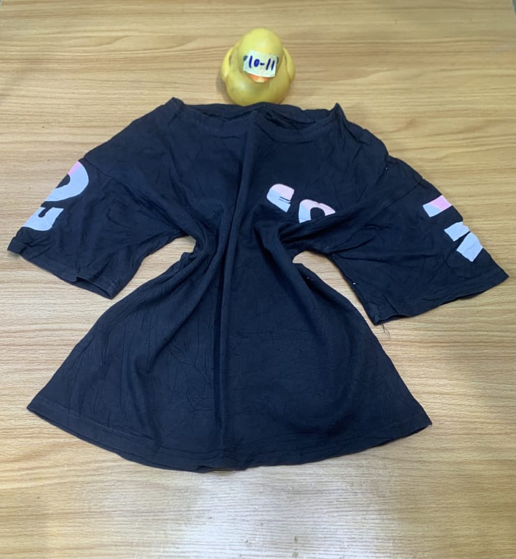 Black Pastel Print Loose Fit T-Shirt | Casual Top