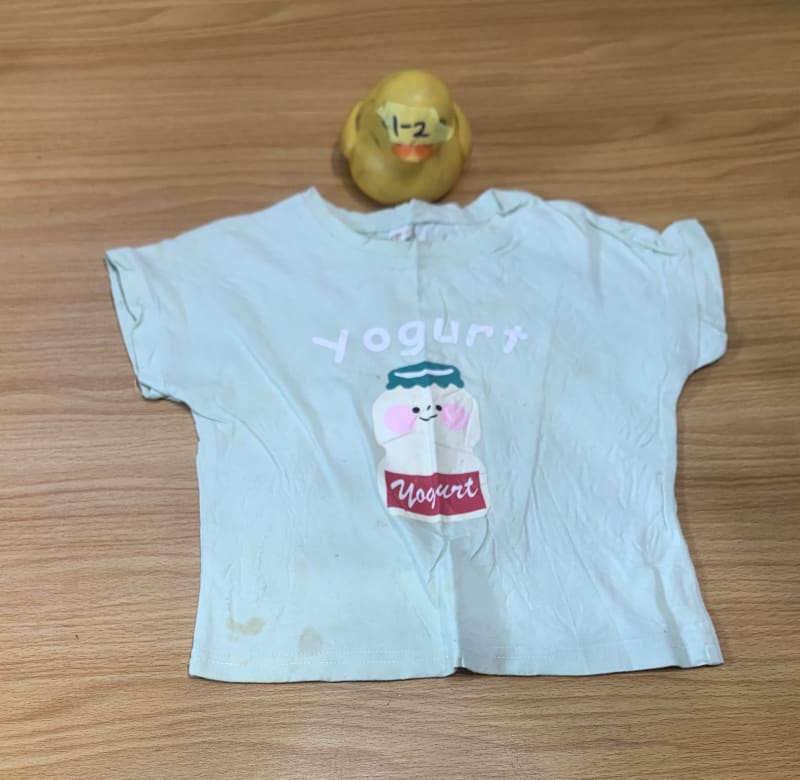 Cute Yogurt Graphic Baby T-Shirt - Mint Green