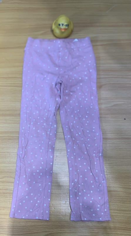 Kids Pink Star Comfort Leggings - Girls Pull-On Pants