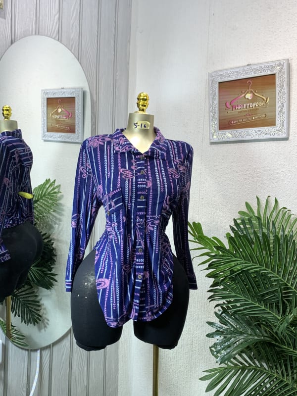 Floral Print Long Sleeve Button-Down Shirt