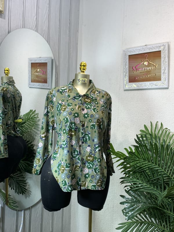 Floral Print Long Sleeve Blouse