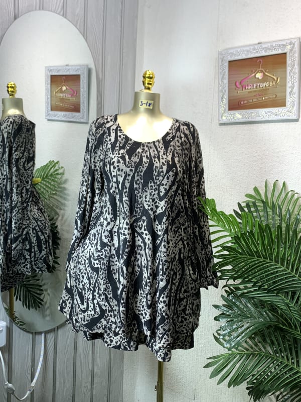 Animal Print Long Sleeve Tunic