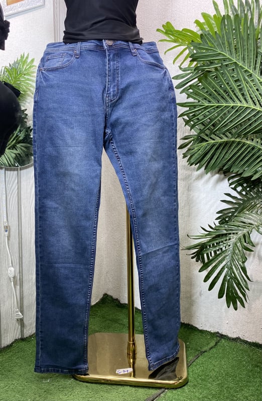 Men's Classic Dark Blue Regular Fit Denim Jeans