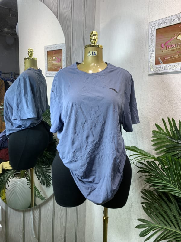 Anta Women's Blue Activewear T-Shirt - Training & Gym Tee