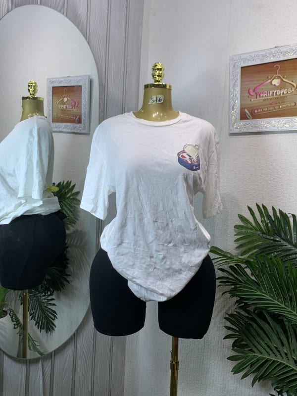 White Graphic Print T-Shirt