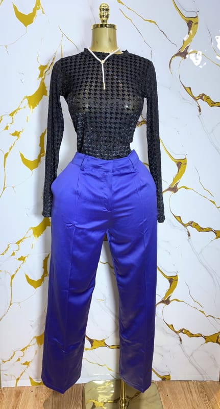 Satin Wide-Leg Pants