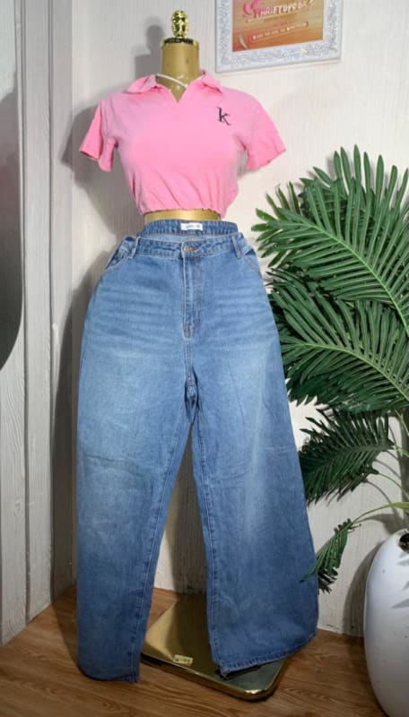 High-Waisted Wide-Leg Denim Jeans for Women