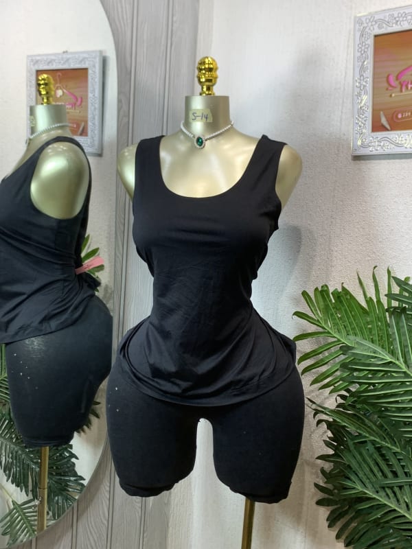 Women's Comfortable Black Sleeveless Tank Top