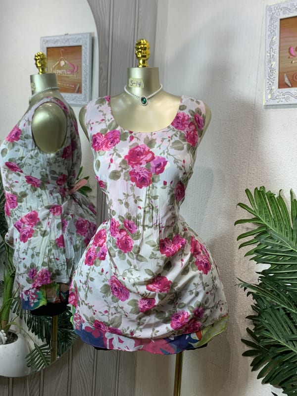 Floral Print Sleeveless Summer Dress