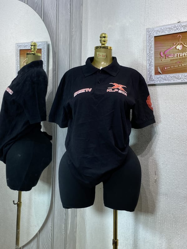 Unisex Black KLP-ERA Branded Polo Shirt