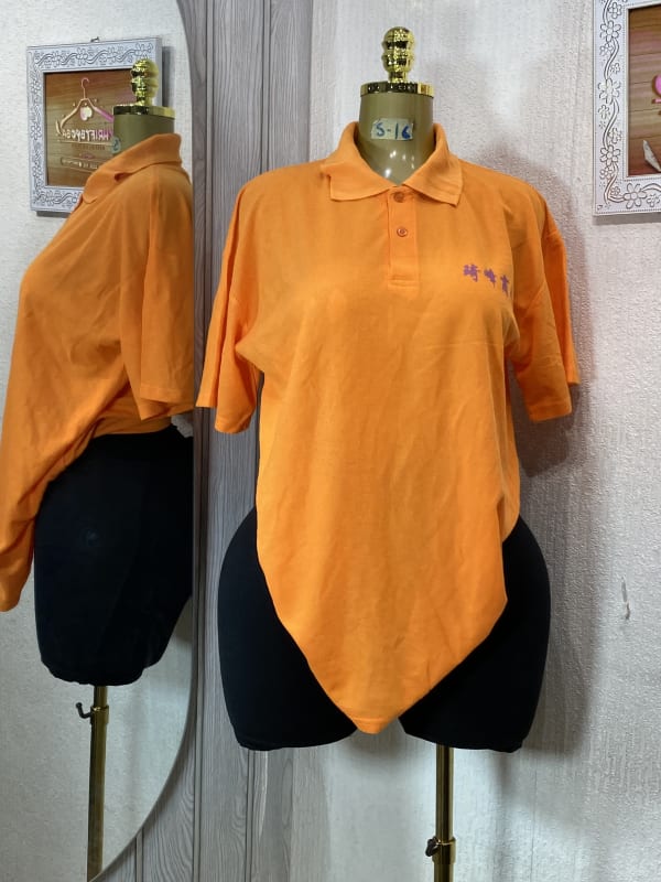 Unisex Bright Orange Polo Shirt with Front Embroidery