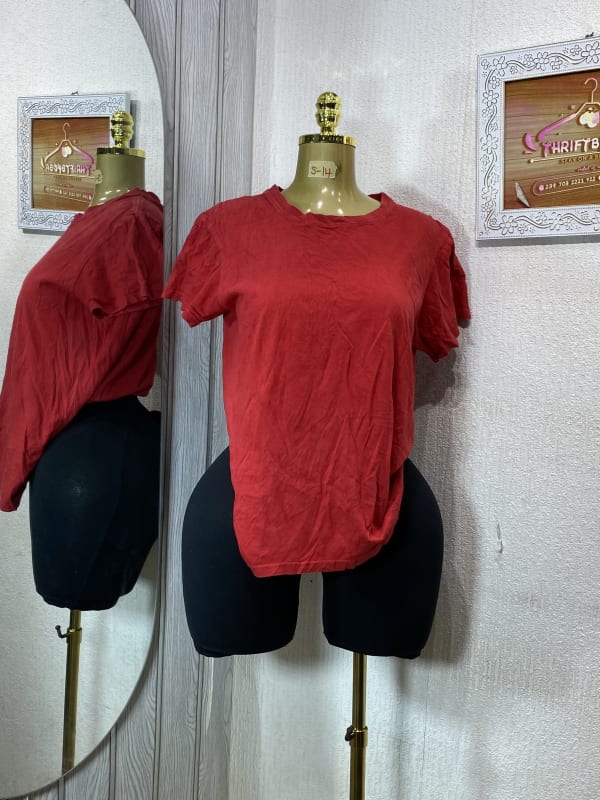 Classic Solid Red Crew Neck T-Shirt