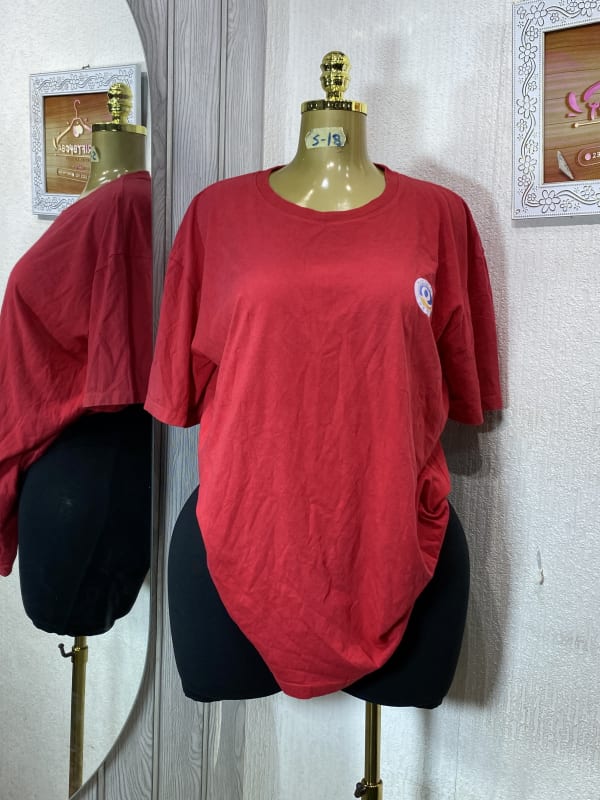 Classic Red Casual Crew Neck T-Shirt