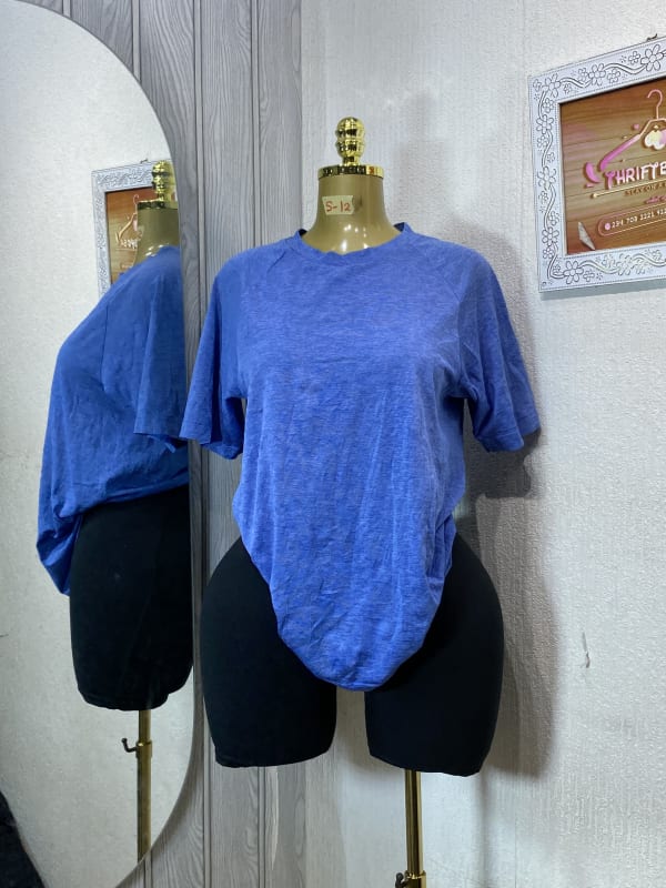 Classic Blue Crew Neck Casual T-Shirt