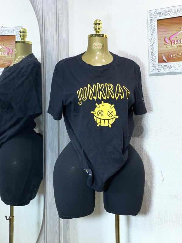 Overwatch Junkrat Graphic Print T-Shirt - Black