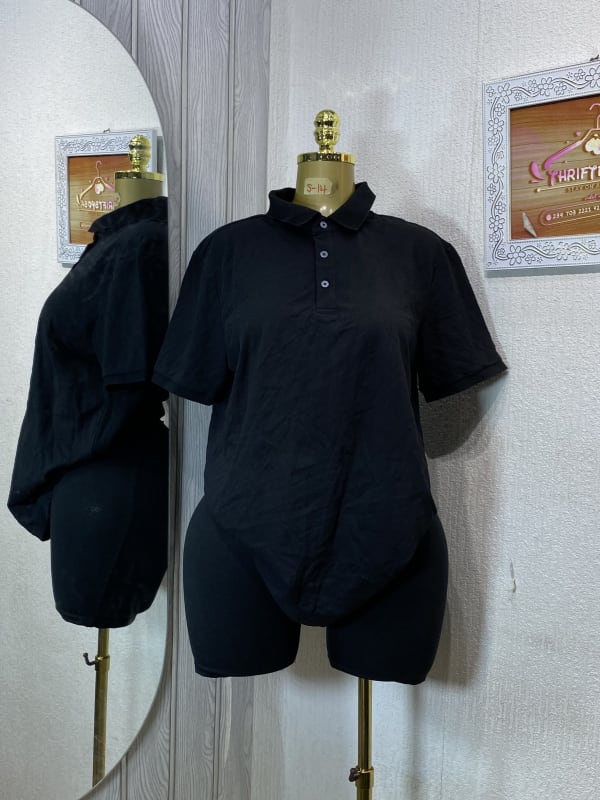 Classic Black Short-Sleeve Polo Shirt