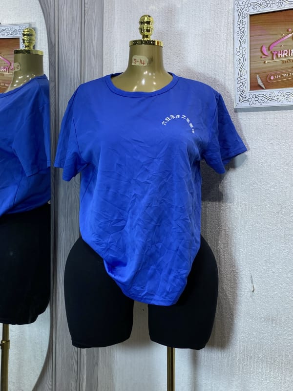 Classic Royal Blue Graphic Crew Neck T-Shirt