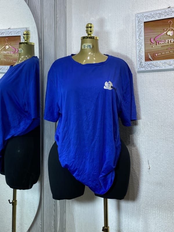 Classic Royal Blue Casual Crewneck T-Shirt