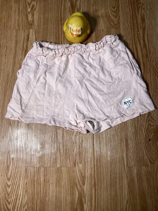 Girls Pastel Pink Casual Jersey Shorts - NYC Patch