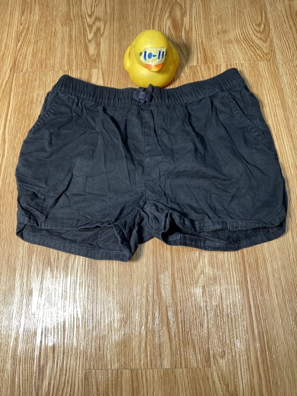 Girls' Comfortable Black Elastic Waist Casual Shorts