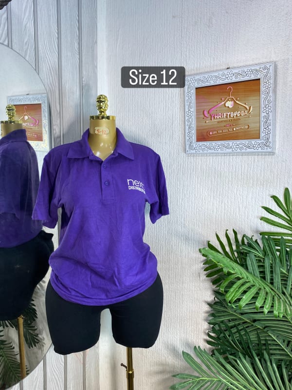 Next Distribution Purple Polo Shirt - Size 12