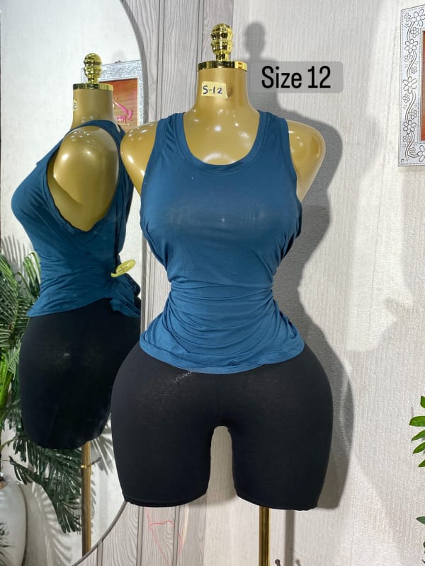 Women's Teal Sleeveless Tank Top - Size 12
