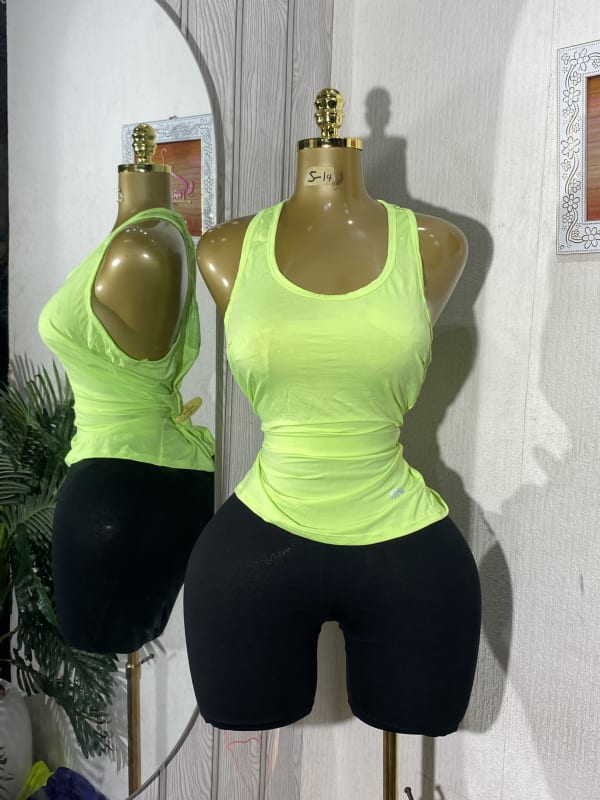 Women's Neon Lime Activewear Tank Top