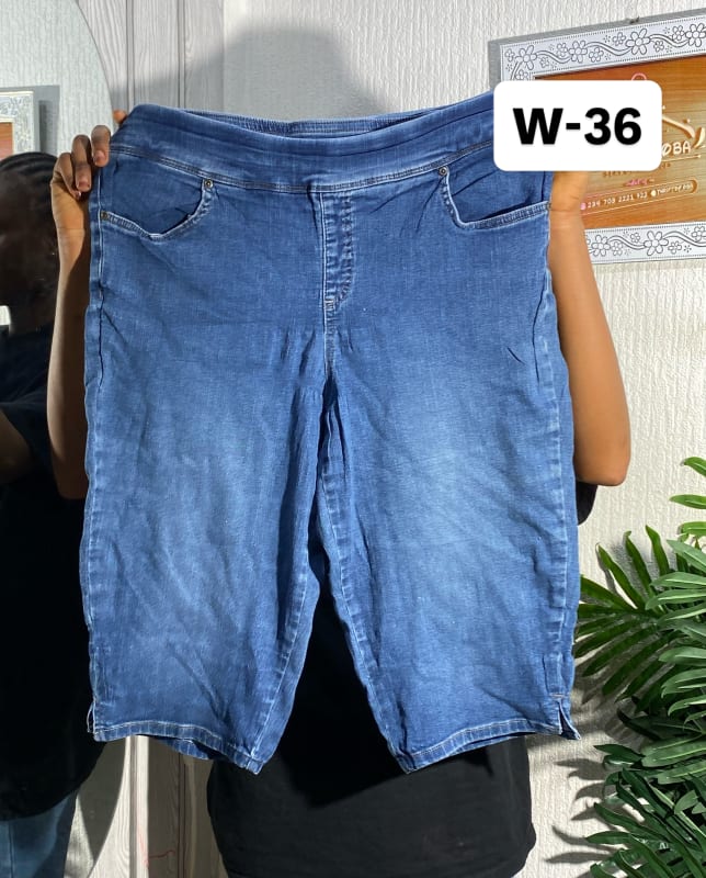 Women's Comfortable Stretch Denim Pull-On Bermuda Shorts