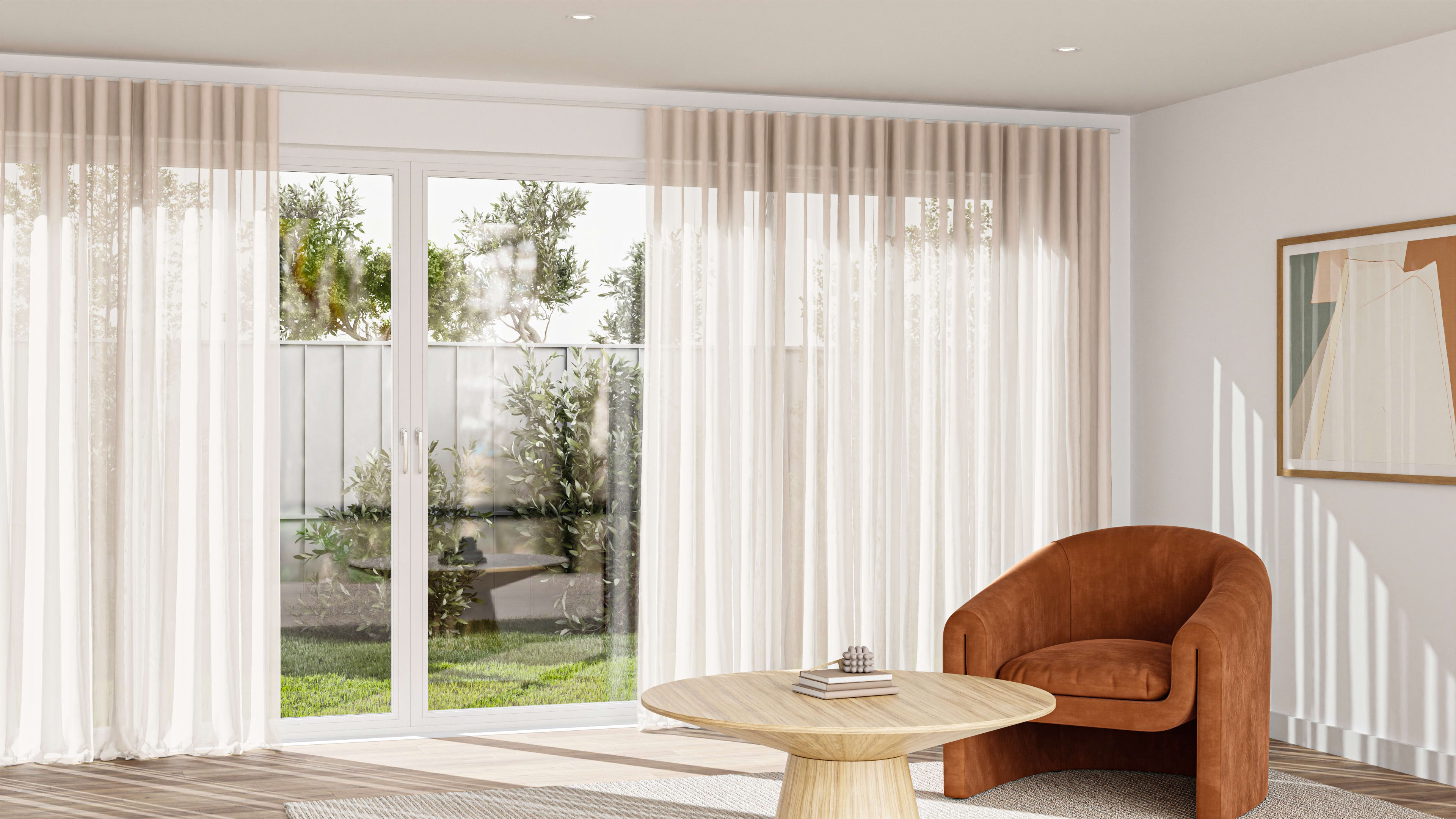 Kyoto Sheer Curtain in Blush
